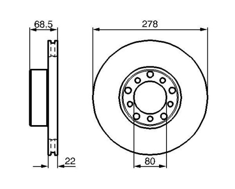 Brake Disc BD56 Bosch, Image 2