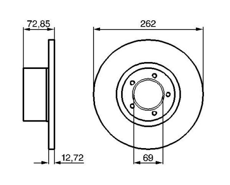 Brake Disc BD69 Bosch, Image 3