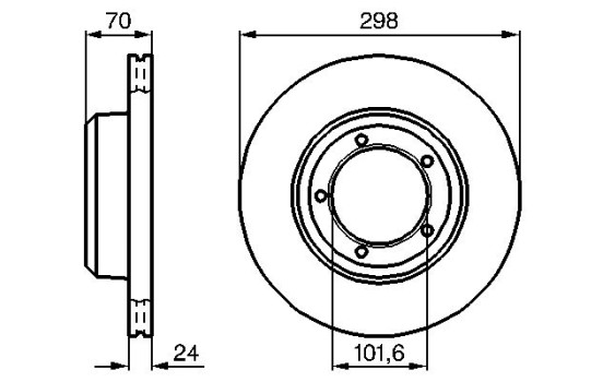 Brake Disc BD727 Bosch, Image 5