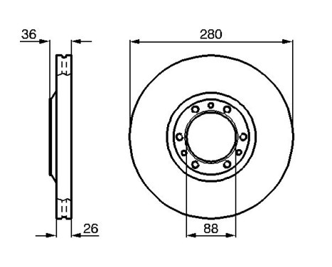 Brake Disc BD754 Bosch, Image 5