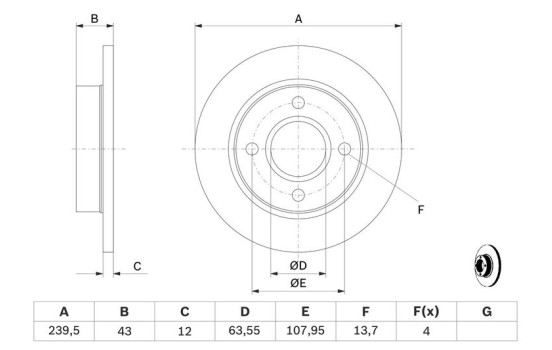 Brake Disc BD756 Bosch, Image 5