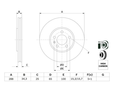 Brake Disc BD766 Bosch, Image 5