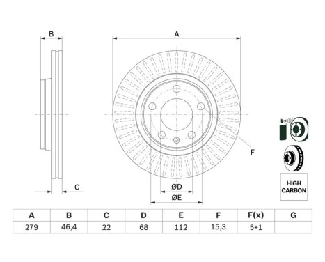 Brake Disc BD768 Bosch, Image 5