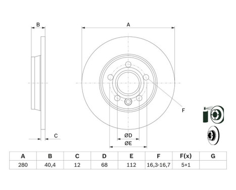 Brake Disc BD770 Bosch, Image 5