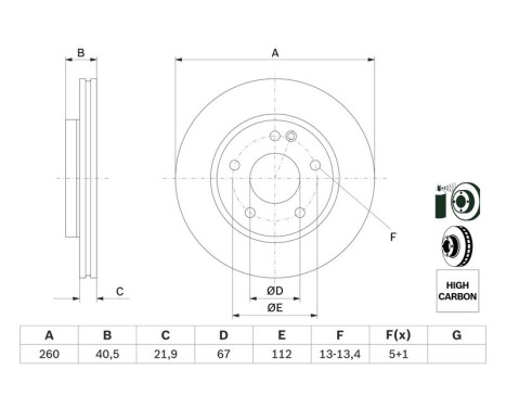 Brake Disc BD774 Bosch, Image 5