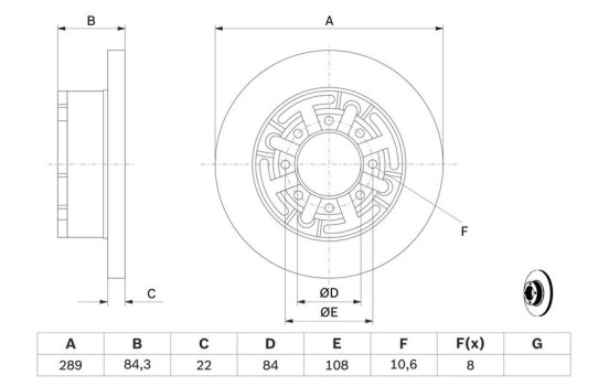 Brake Disc BD785 Bosch, Image 5