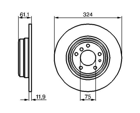 Brake Disc BD84 Bosch, Image 5