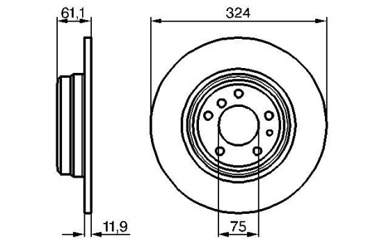 Brake Disc BD84 Bosch, Image 5