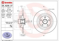 Brake Disc BEARING DISC LINE 08.A239.37 Brembo