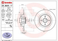 Brake Disc BEARING DISC LINE 08.B650.17 Brembo