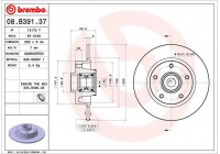 Brake Disc BEARING DISC LINE 08B39137 Brembo