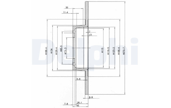 Brake disc BG2015 Delphi