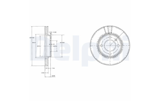 Brake Disc BG2109 Delphi