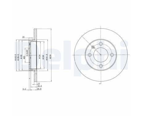 Brake Disc BG2116 Delphi