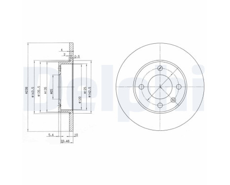 Brake Disc BG2117 Delphi