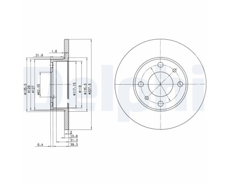 Brake Disc BG2147 Delphi