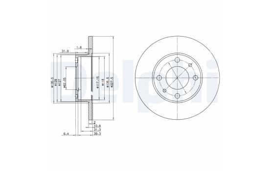 Brake Disc BG2147 Delphi