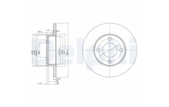 Brake Disc BG2215 Delphi