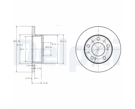 Brake Disc BG2253 Delphi