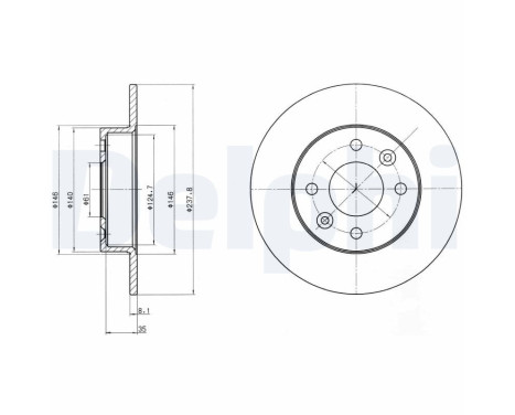 Brake Disc BG2258 Delphi