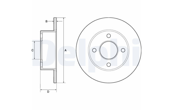 Brake Disc BG2343 Delphi