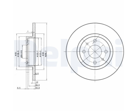 Brake Disc BG2411 Delphi