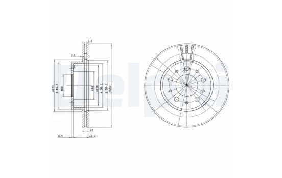 Brake Disc BG2425 Delphi