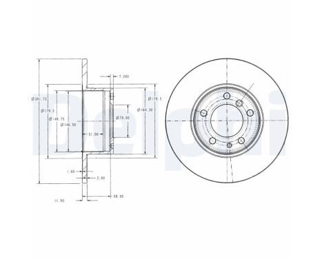 Brake Disc BG2430 Delphi