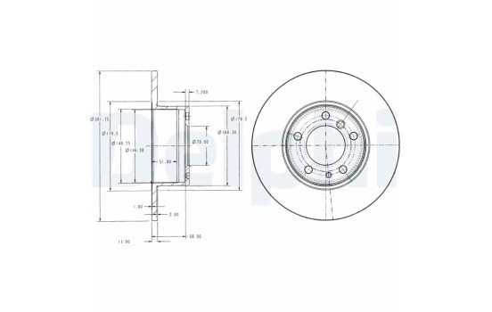Brake Disc BG2430 Delphi