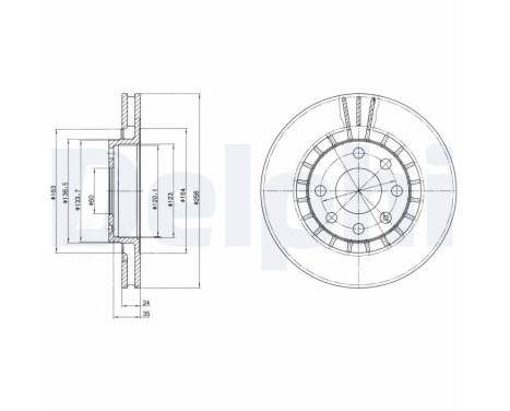 Brake Disc BG2443 Delphi