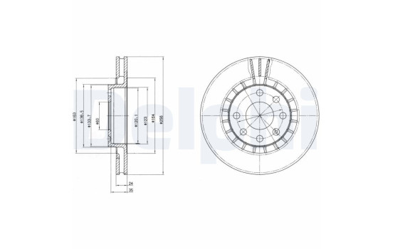 Brake Disc BG2443 Delphi