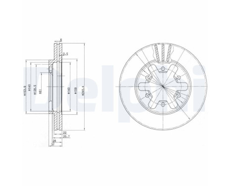 Brake Disc BG2457 Delphi