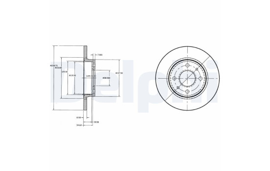Brake Disc BG2466 Delphi