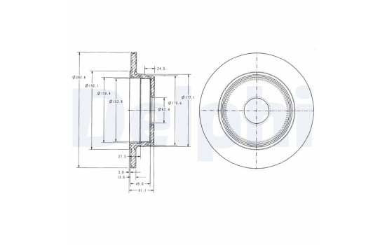 Brake Disc BG2510 Delphi