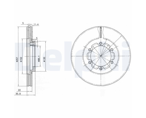 Brake Disc BG2524 Delphi