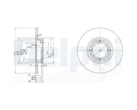 Brake Disc BG2533 Delphi