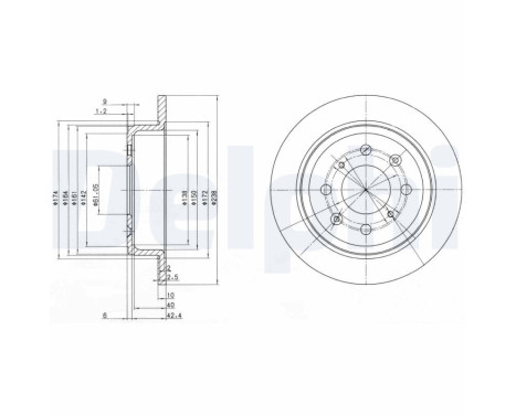 Brake Disc BG2538 Delphi