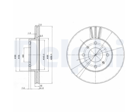 Brake Disc BG2567 Delphi