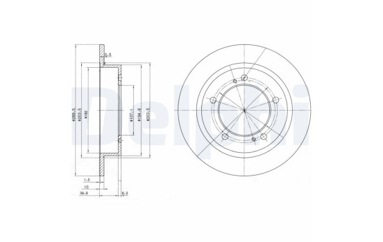 Brake Disc BG2584 Delphi