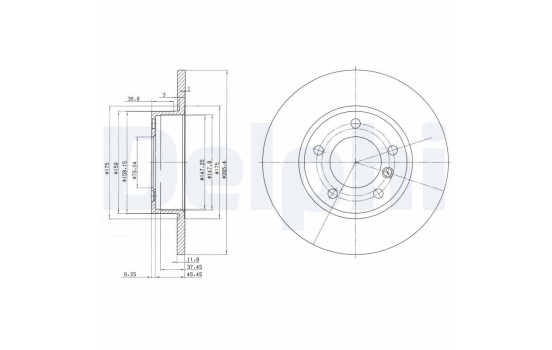 Brake Disc BG2622 Delphi