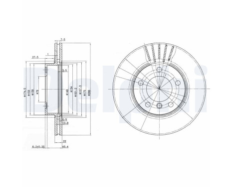 Brake Disc BG2623C Delphi