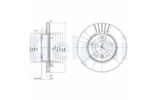Brake Disc BG2623C Delphi