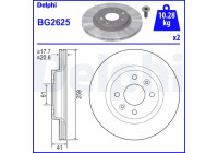 Brake Disc BG2625 Delphi