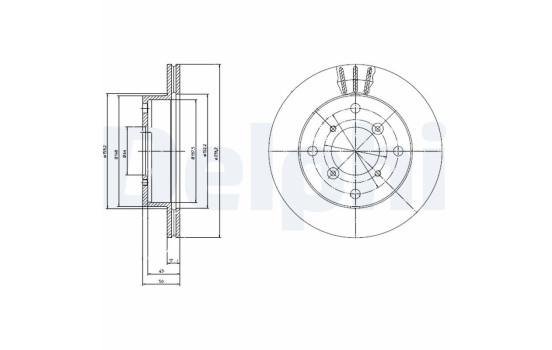 Brake Disc BG2645 Delphi