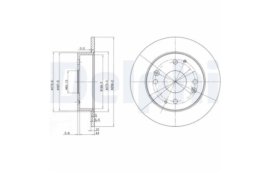 Brake Disc BG2666 Delphi