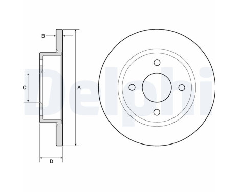 Brake disc BG2683 Delphi
