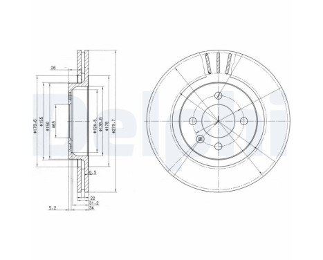 Brake Disc BG2712 Delphi