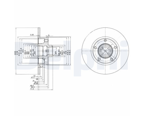 Brake Disc BG2714 Delphi