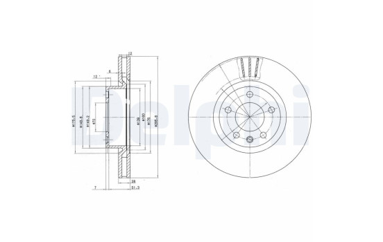 Brake Disc BG2742 Delphi