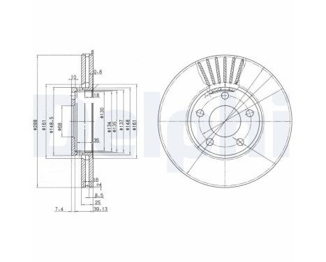 Brake Disc BG2745 Delphi